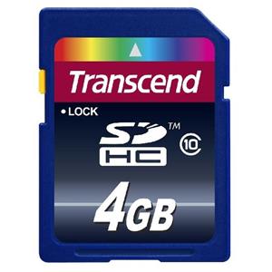 Transcend SDHCカード4GB(class10) TS4GSDHC10