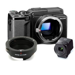 RICOH GXR ボディ+MOUNT A12+ヤシカ・コンタックスマウントアダプター セット(電子ビューファインダー VF-2付き) RICOH GXR ボディ+MOUNT A12+ヤシカ・コンタックスマウントアダプター セット(電子ビューファインダー VF-2付き)