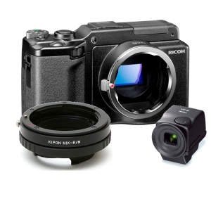 RICOH GXR ボディ+MOUNT A12+絞りリング付きニコンFマウントアダプター セット(電子ビューファインダー VF-2付き) RICOH GXR ボディ+MOUNT A12+絞りリング付きニコンFマウントアダプター セット(電子ビューファインダー VF-2付き)