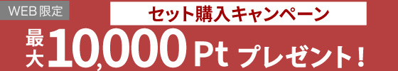 セット購入で最大10000ポイントプレゼント