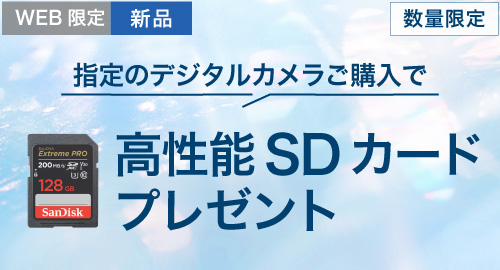 新品指定商品ご購入でSDカードプレゼント