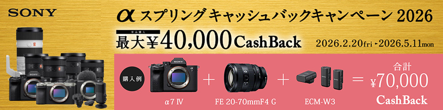 sony αスプリングキャッシュバック キャンペーン 2026