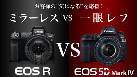 キヤノンフルサイズ3000万画素対決「EOS R」VS「EOS 5D Mark IV