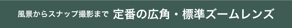 定番の広角・標準ズームレンズ
