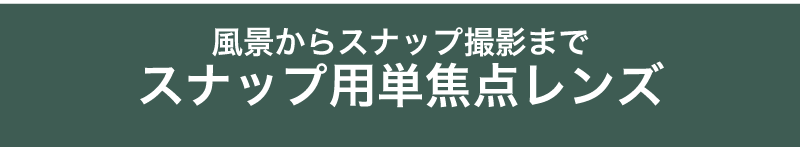 スナップ用単焦点レンズ