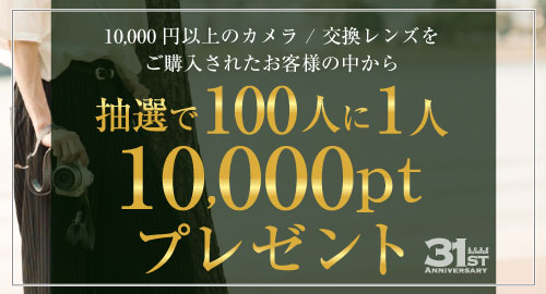 100人に一人、10000ポイントプレゼント