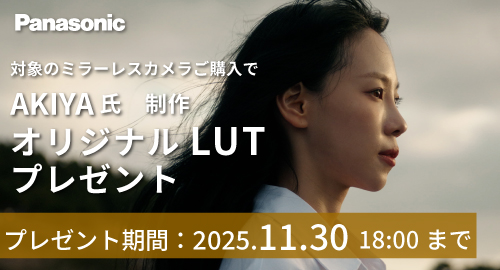 オリジナルLUTプレゼント