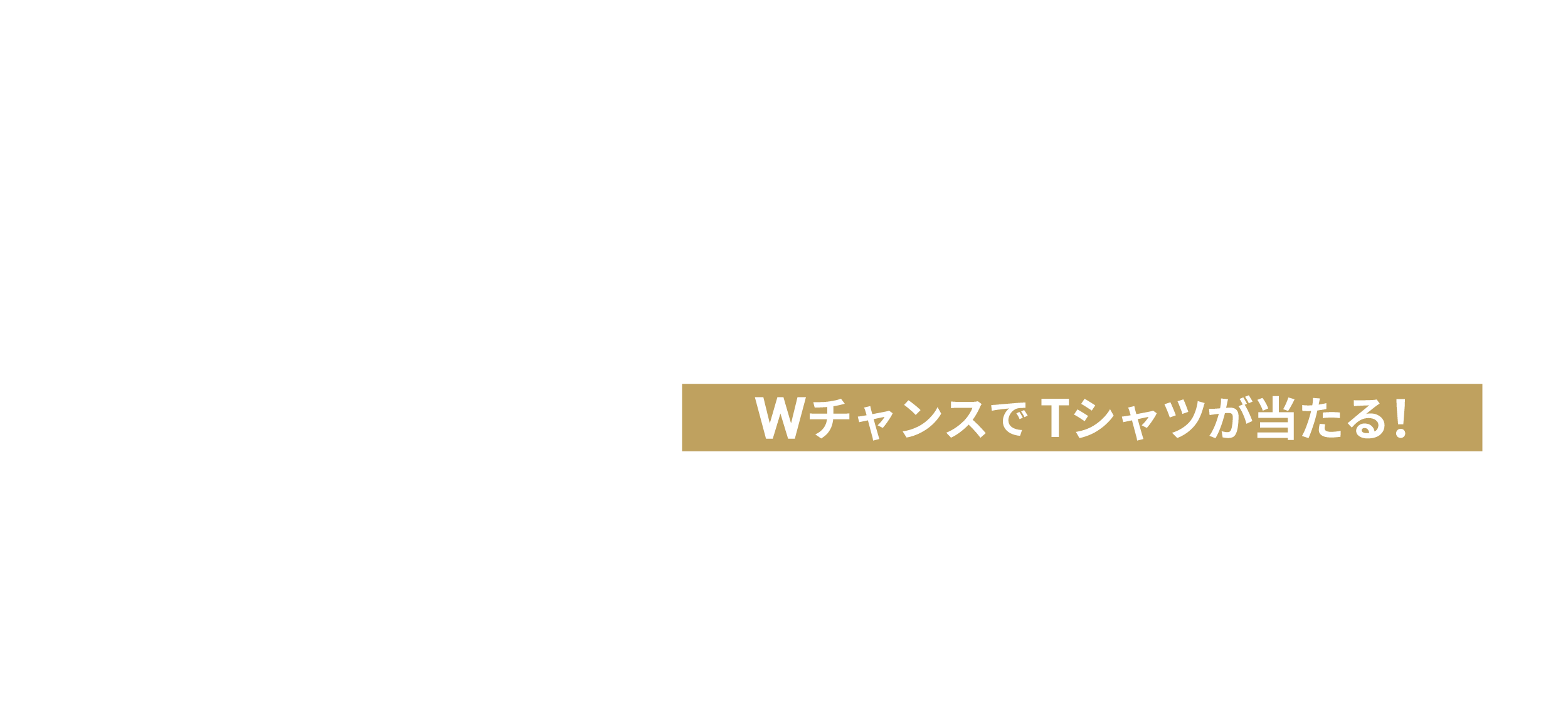 WチャンスでTシャツが当たる！