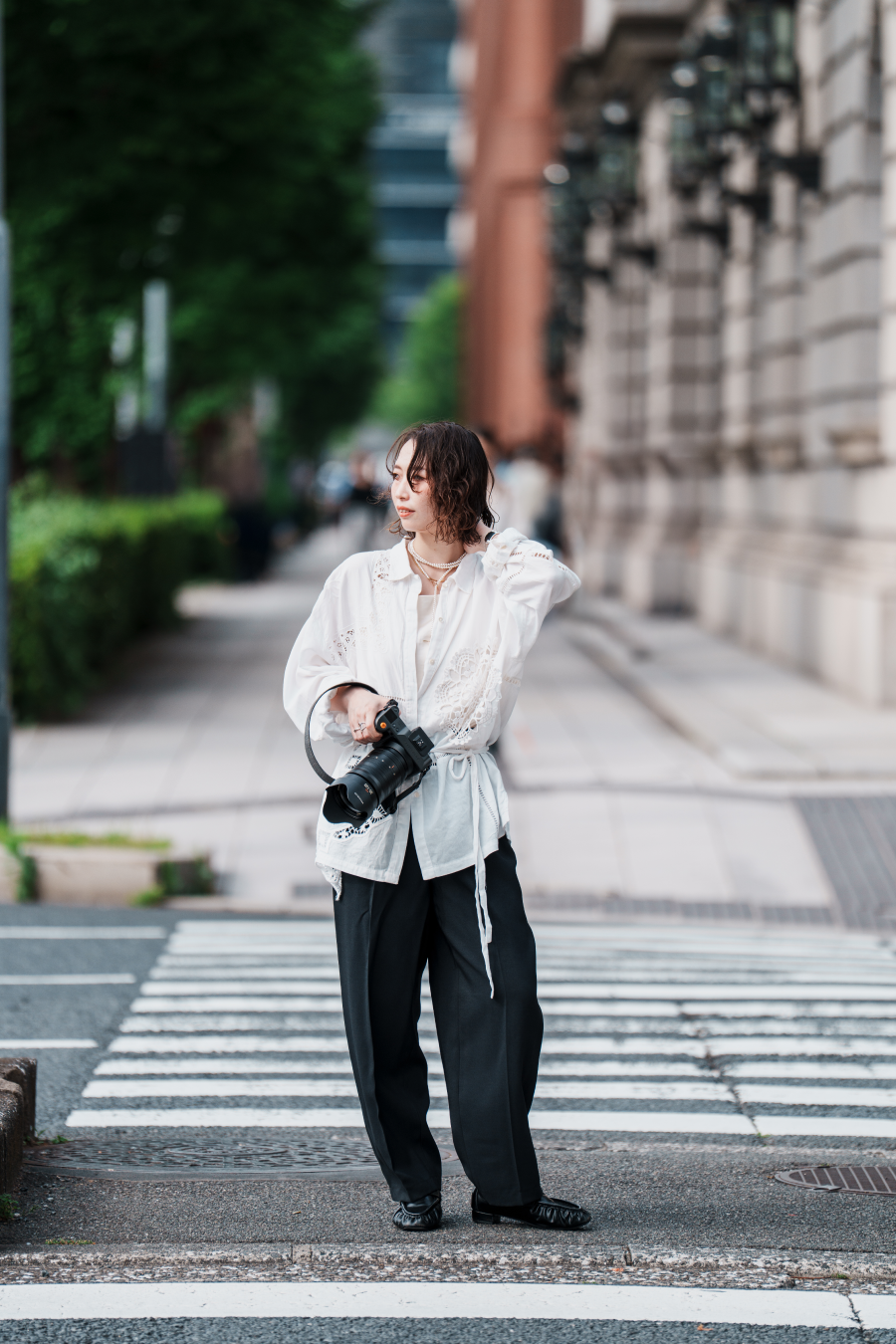 レースブラウス × HASSELBLAD 