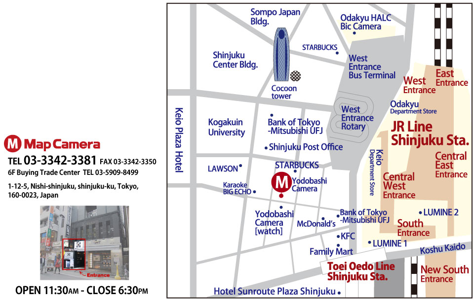 Store Guide Map Camera Shinjyuku Tokyo Store Guide Map Camera Shinjyuku Tokyo