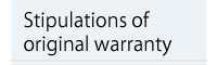 Stimulations of original warranty