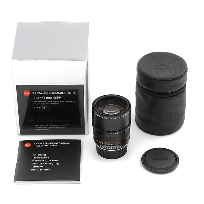 Leica ライカ　アポズミクロン M 75/2 ASPH ライカ アポ・ズミクロンM f2/75 ASPH. ブラック / ライカオンラインストア