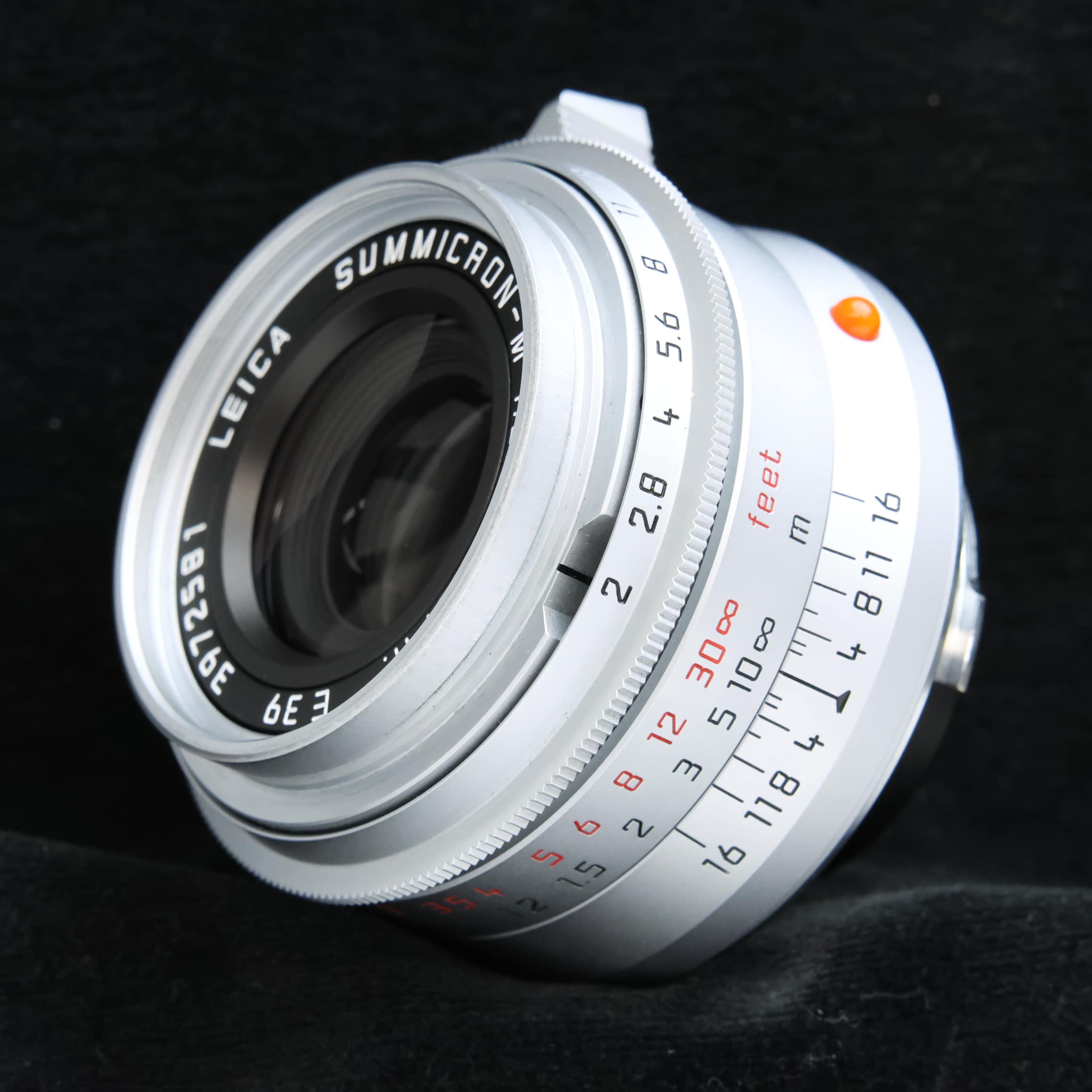 【美品】ライカ ズミクロン M35mm F2 ASPH. 純正フード12526付 中古)Leica (ライカ) ズミクロン M35mm F2 ASPH.50周年 アンスラサイト