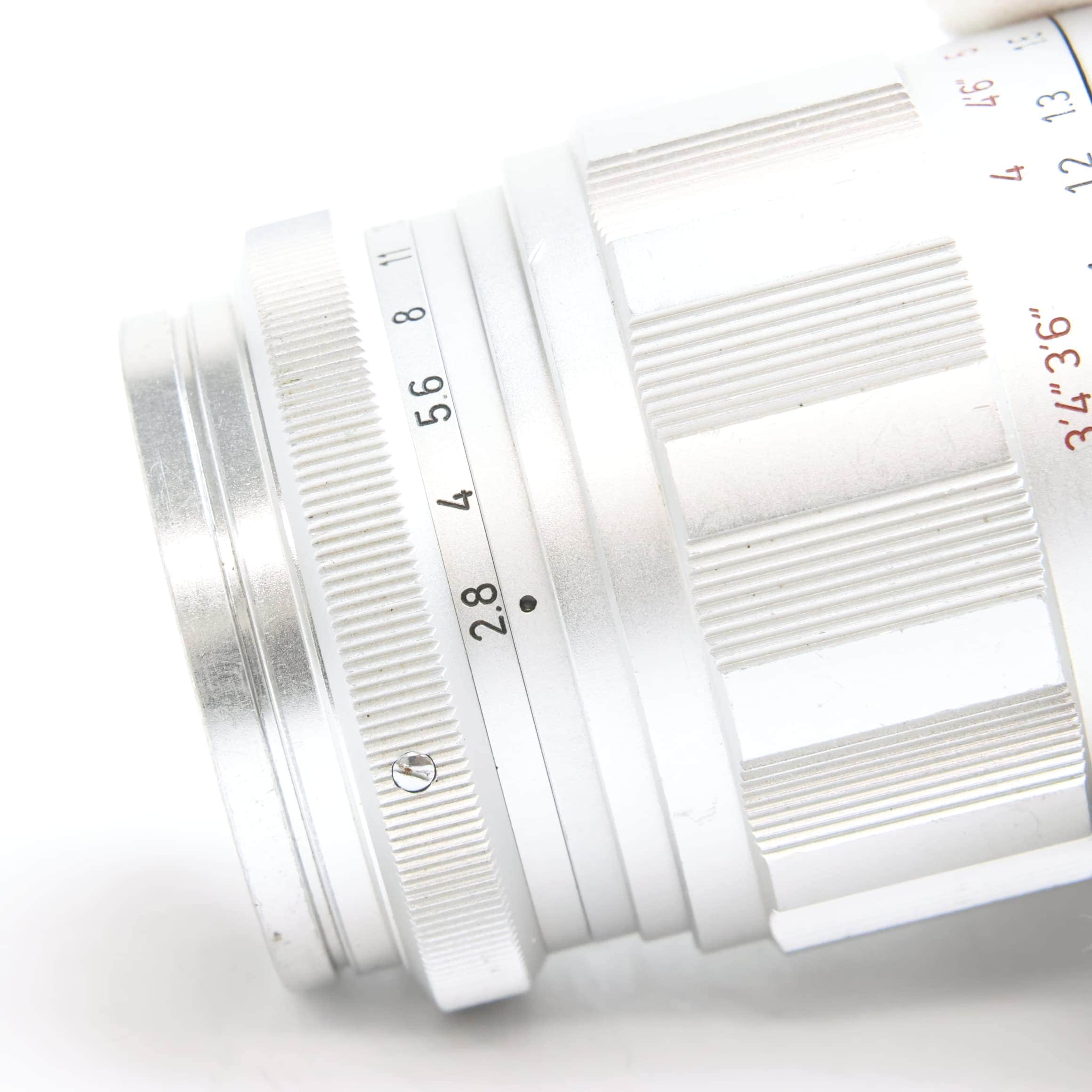 LEICA　Elmarit90mm F2.8 シルバー　エルマリート Leica ELMARIT 90mm F2.8 Mマウント – ねりま中古カメラきつね堂