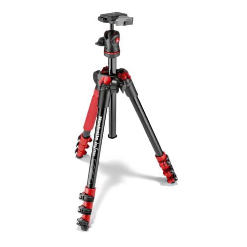 Manfrotto (マンフロット) befree アルミニウム三脚ボール雲台キット MKBFRA4R-BH レッド レッド