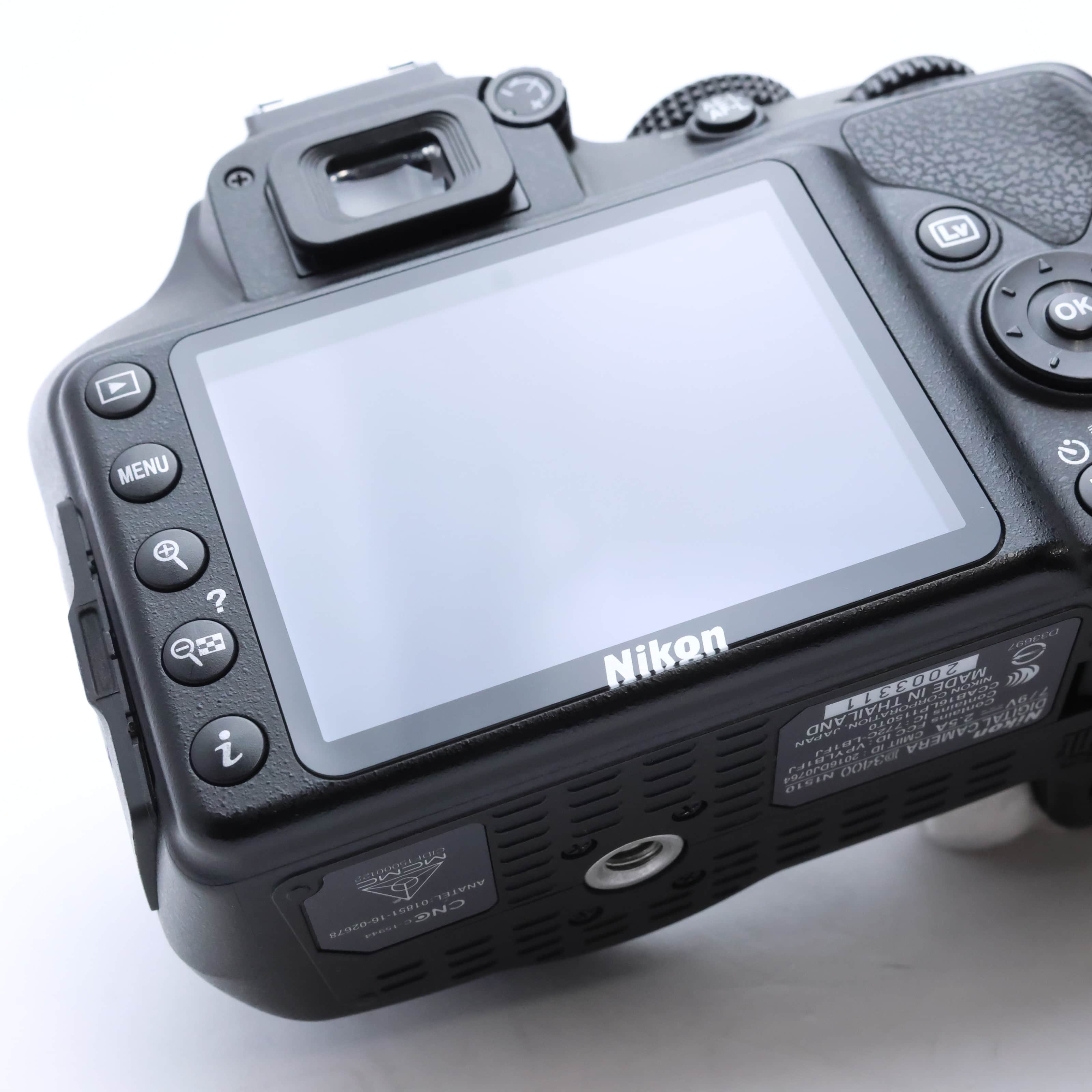 D3400ダブルズームキット (中古) 中古】Nikon ニコン D3400 ブラック ダブルズームキット 元箱付き