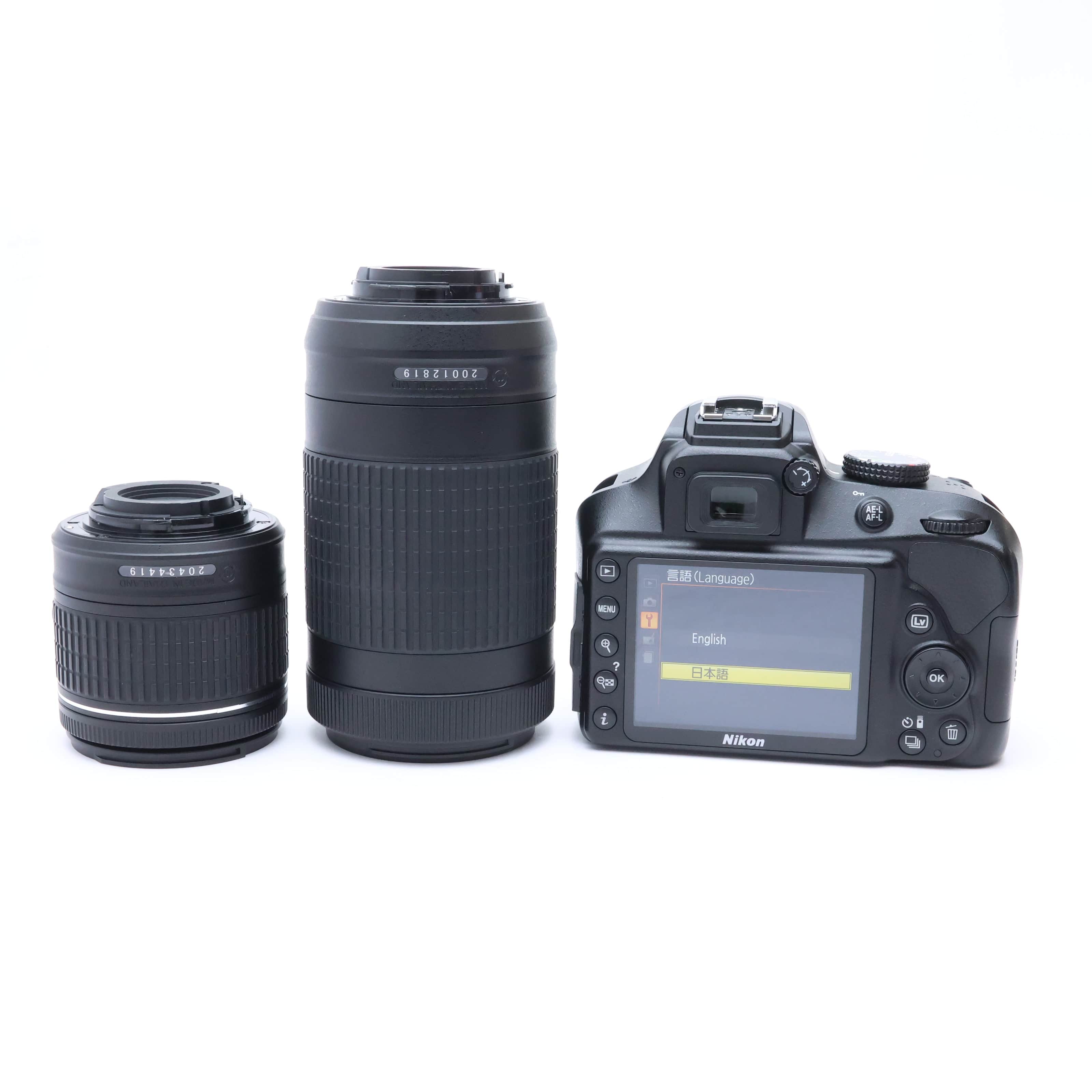 中古)Nikon (ニコン) D3400 ダブルズームキット ブラック（商品ID