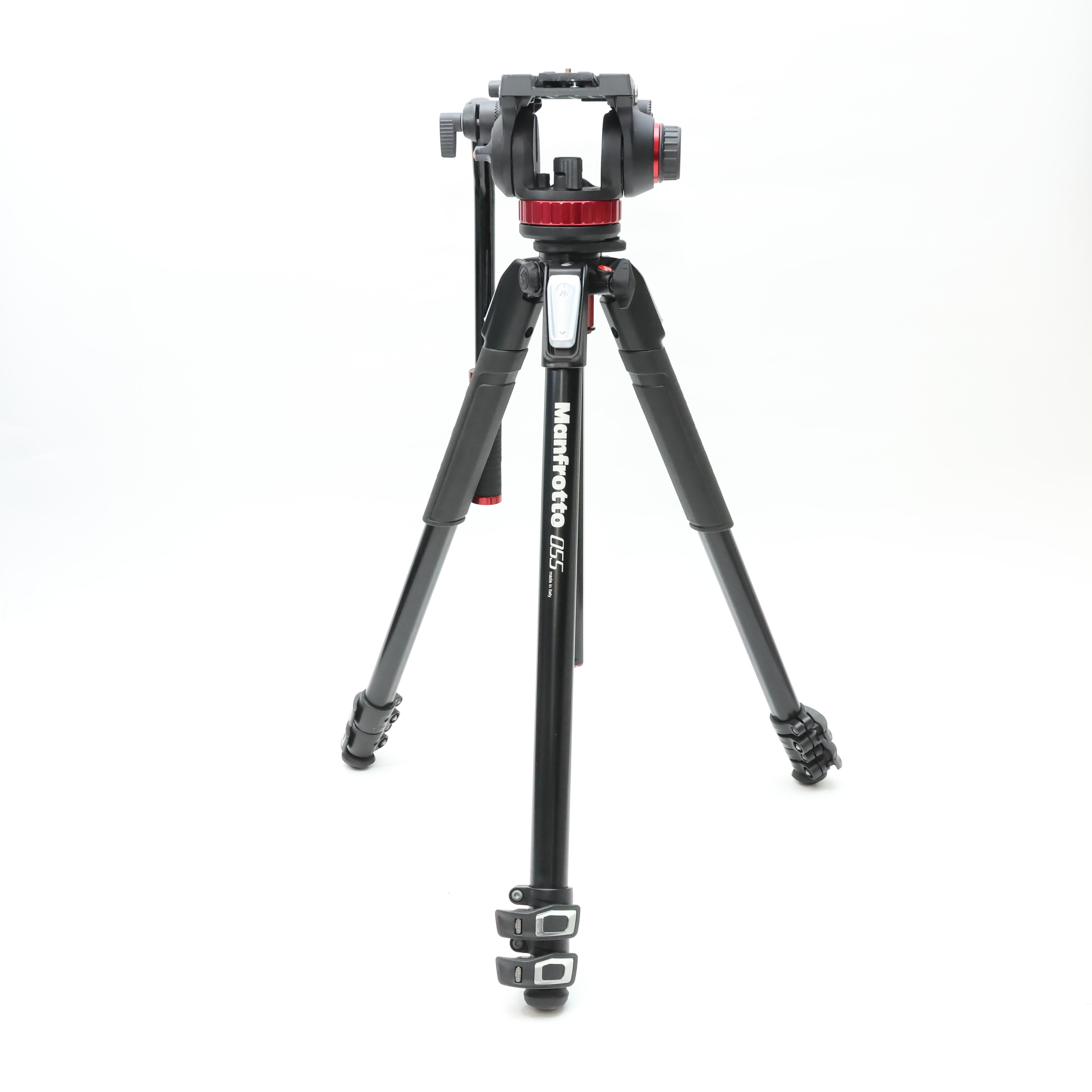 中古)Manfrotto (マンフロット) 055プロアルミニウム三脚3段+MVH502AH