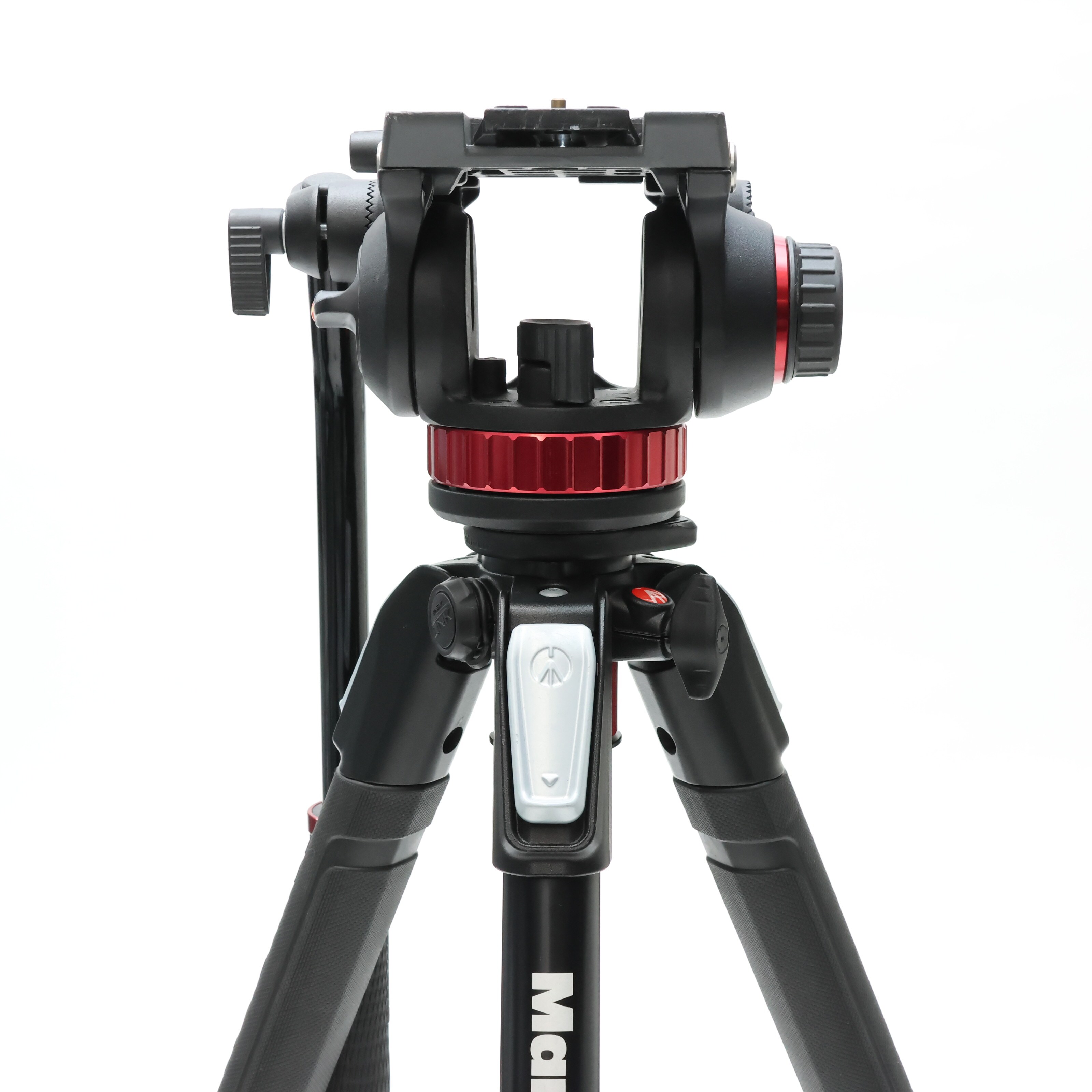 中古)Manfrotto (マンフロット) 055プロアルミニウム三脚3段+MVH502AH