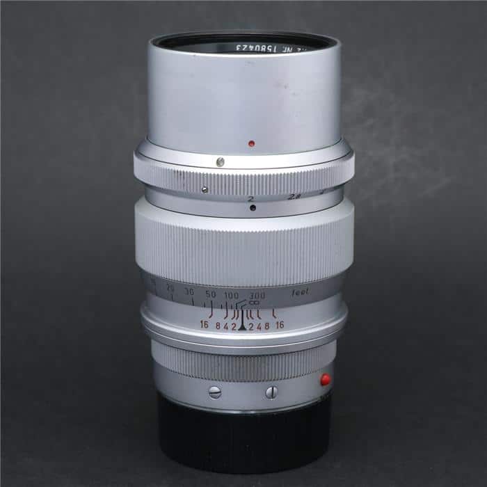 LEICA - 【中古】(ライカ) Leica ズミクロン L90/2 フード組込 シルバー 中古】(ライカ) Leica ズミクロン L90/2 フード組込 シルバー