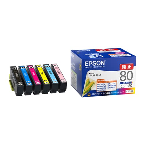 (新品)EPSON (エプソン) インクカートリッジ とうもろこし 6色セット IC6CL80（商品ID：4988617194069）詳細ページ |  デジタルカメラ、ミラーレスカメラ、交換レンズの総合サイト｜マップカメラ