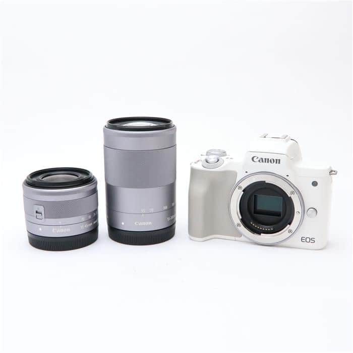 中古)Canon (キヤノン) EOS Kiss M2 ダブルズームキット ホワイト（商品ID：3717016811090）詳細ページ  デジタルカメラ、ミラーレスカメラ、交換レンズの総合サイト｜マップカメラ