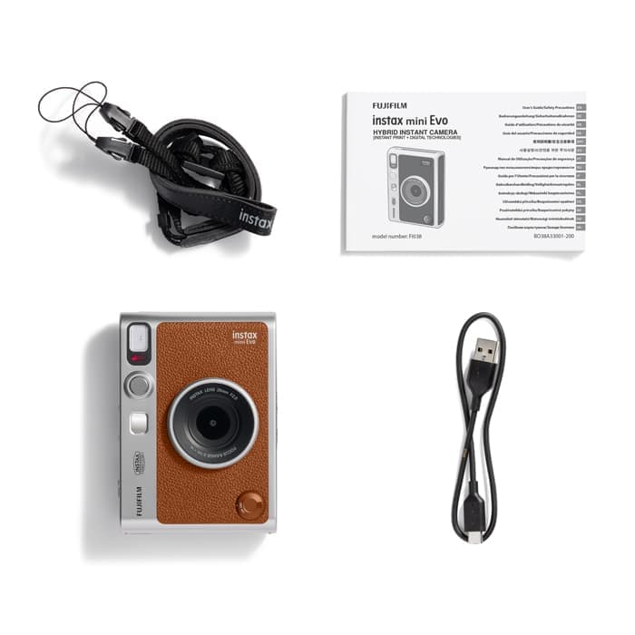 FUJIFILM (フジフイルム) ハイブリッドインスタントカメラ チェキ instax mini Evo (USB Type-C対応モデル) ブラウン