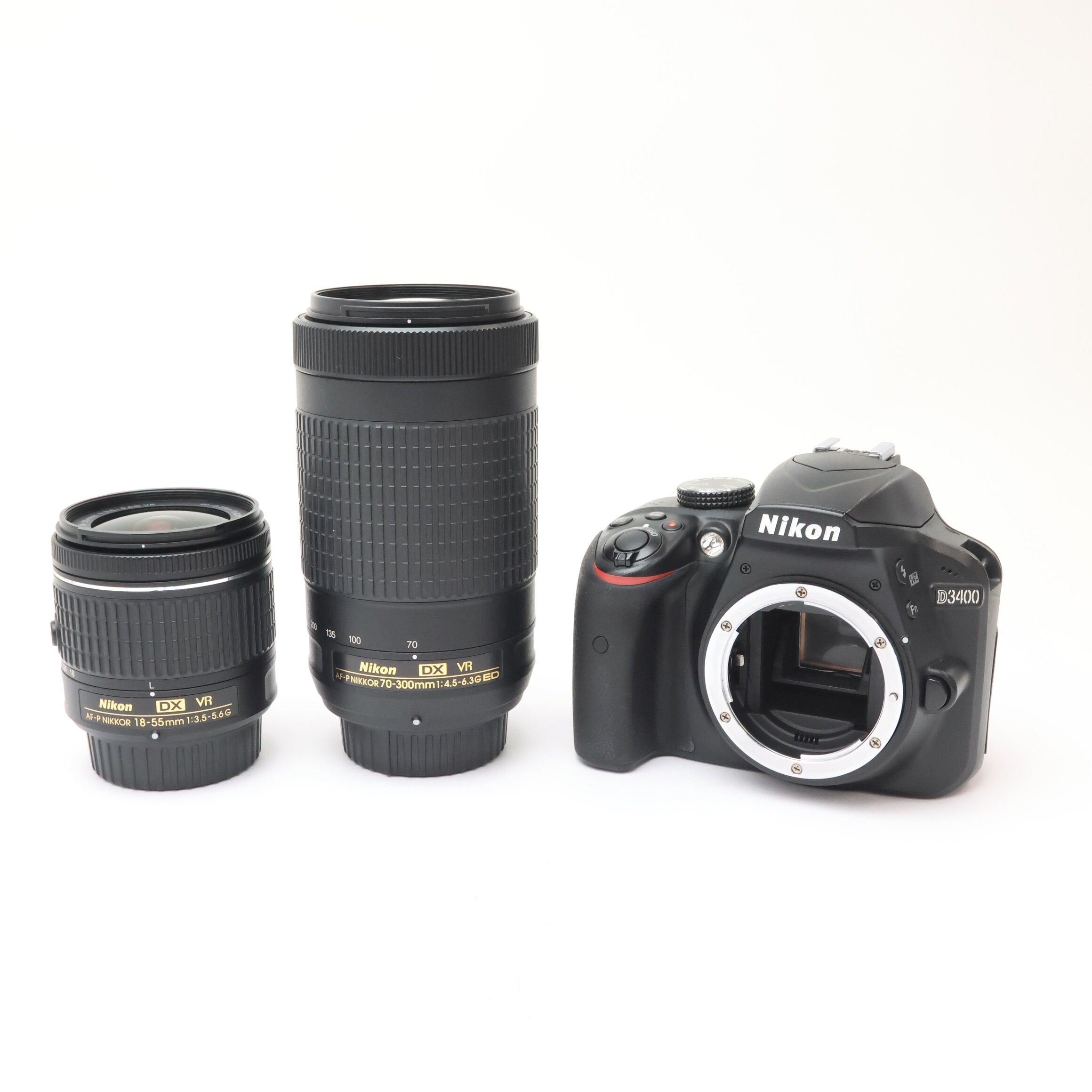 中古)Nikon (ニコン) D3400 ダブルズームキット ブラック（商品ID 