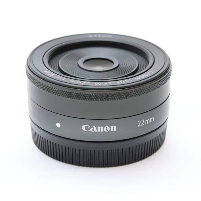 【極美品】 キヤノン Canon EF-M 22mm F2 STM ブラック 中古)Canon (キヤノン) EF-M22mm F2 STM ブラック（商品ID