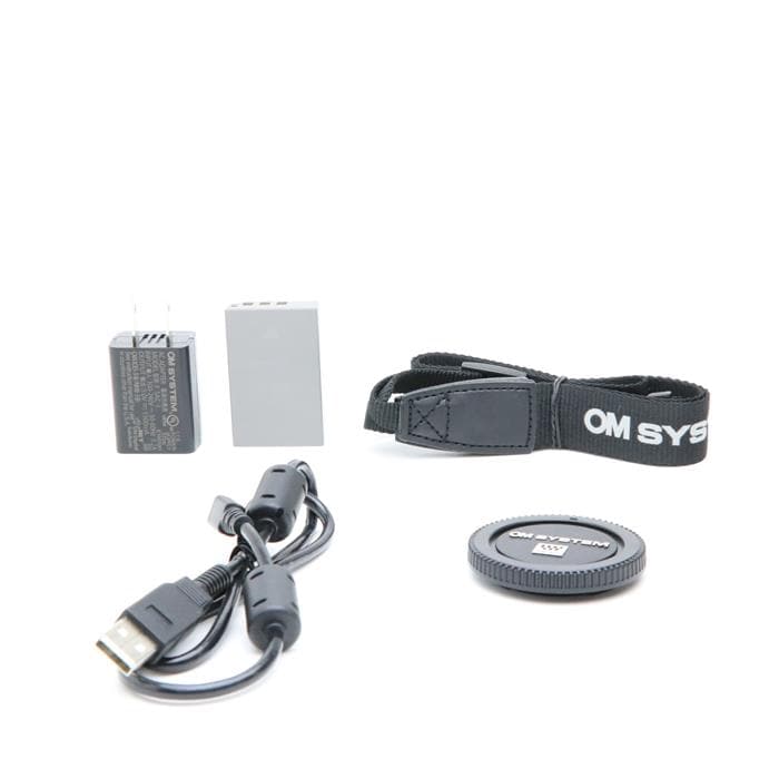 【美品】OM SYSTEM OM-5 ブラック本体+純正グリップ+純正フラッシュ 中古)OM SYSTEM（オーエムシステム） OM-5 ボディ ブラック（商品ID