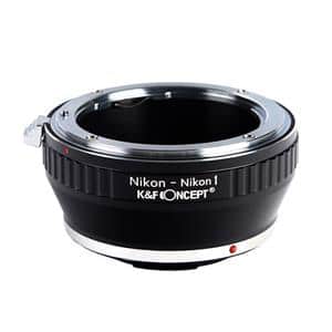 K&F Concept (ケーアンドエフ・コンセプト) マウントアダプター ニコンFレンズ/ニコン1ボディ用  KF-NFN1 メイン
