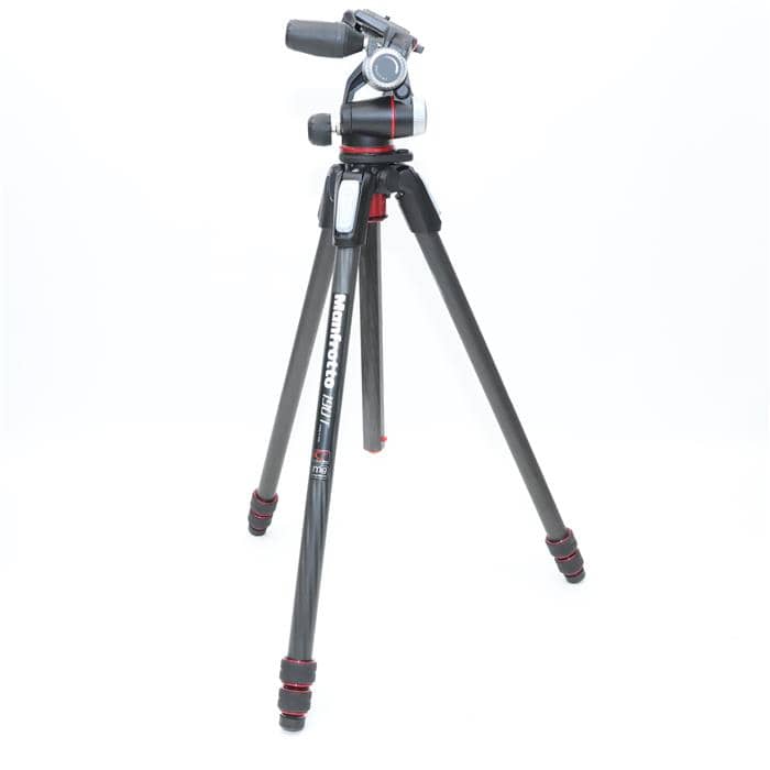 中古)Manfrotto (マンフロット) 190Tカーボンファイバー三脚3段 + RC2 