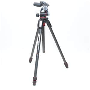 中古)Manfrotto (マンフロット) 190Tカーボンファイバー三脚3段 + RC2 