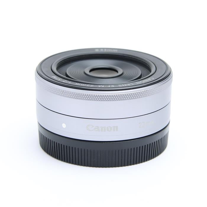 美品♪ Canon EF-M 22mm F2 STM 単焦点レンズ　シルバー EF-M Canon EF-M22mm F2 STM シルバー キャノン 単焦点広角
