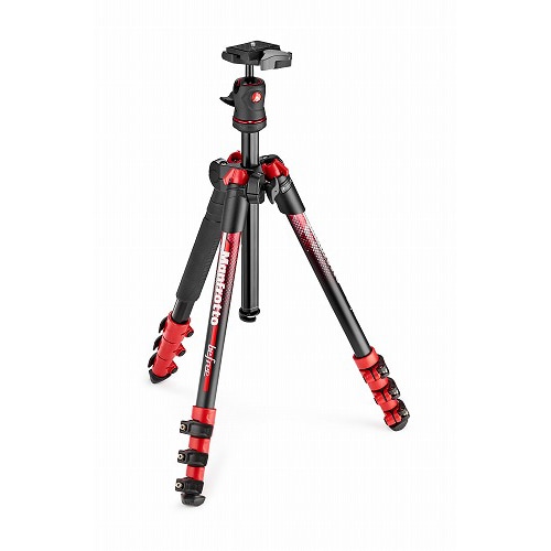 Manfrotto (マンフロット) befree アルミニウム三脚ボール雲台キット MKBFRA4RD-BH レッド