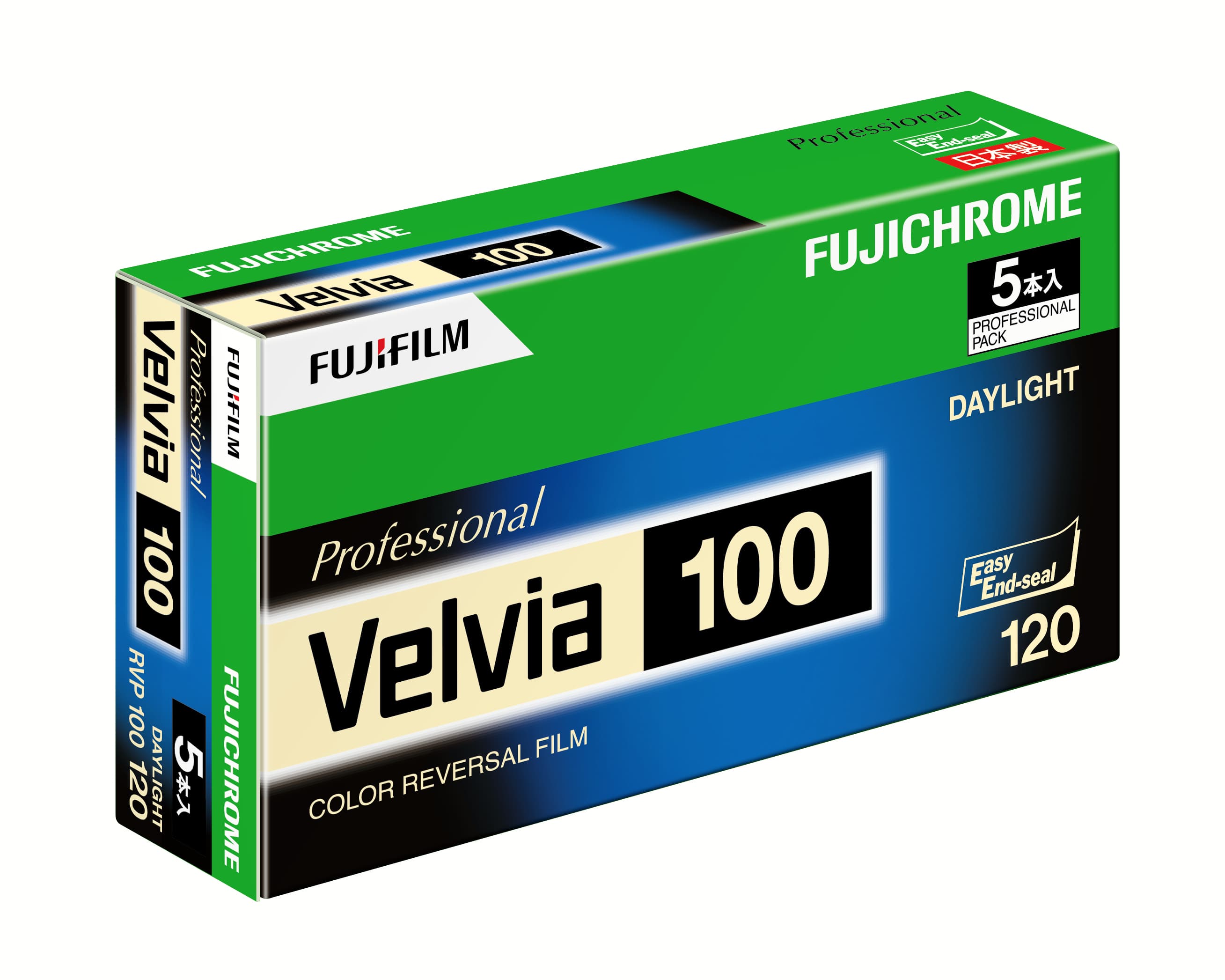カメラ フィルムカメラ 新品)FUJIFILM (フジフイルム) VELVIA100 120/5本パック（商品ID 
