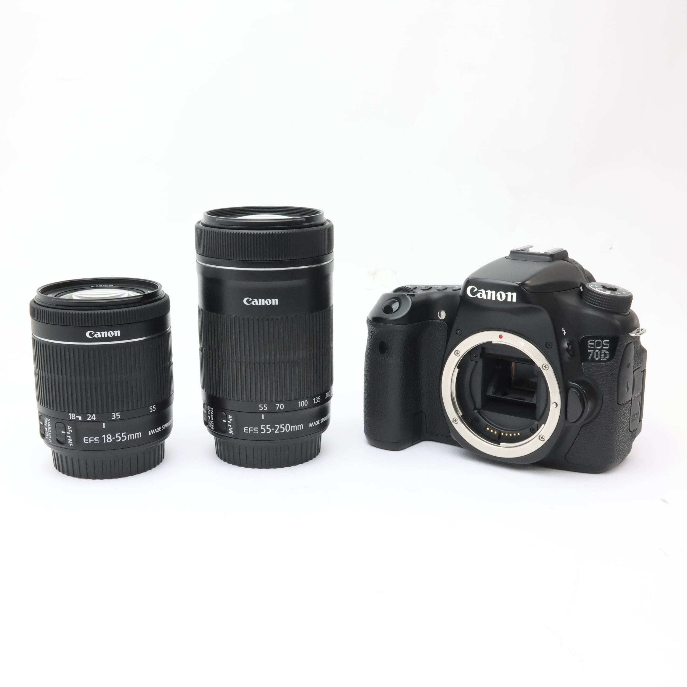 美品　一眼レフ　Canon EOS 70D ダブルズームキット　　フルセット 中古)Canon (キヤノン) EOS 70D ダブルズームキット（商品ID