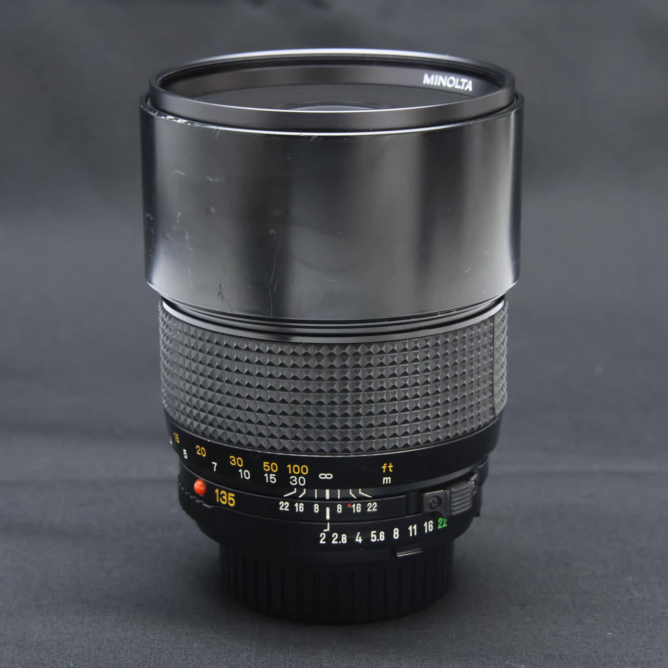 中古)MINOLTA (ミノルタ) New MD 135mm F2 ※MD 表記 黄色数字（商品ID