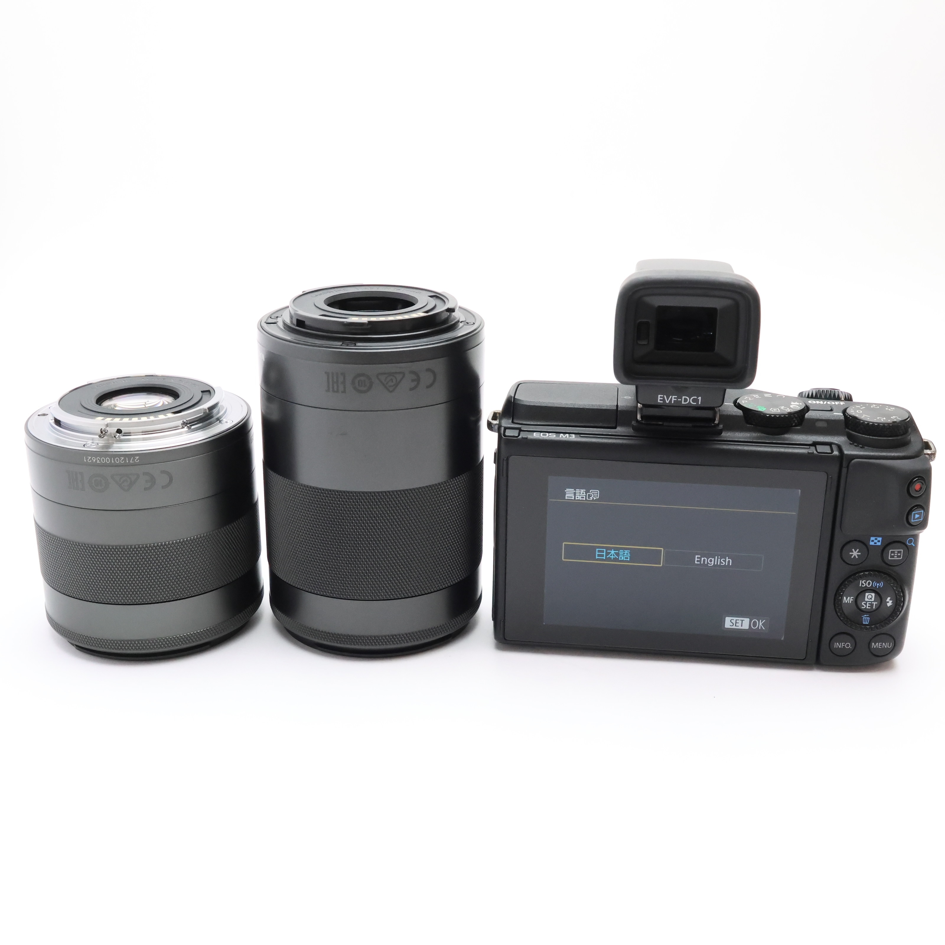 EVF】EOS M3などに 美品】Canon EOS M3 EVF KIT+18-55mm+11-22mm