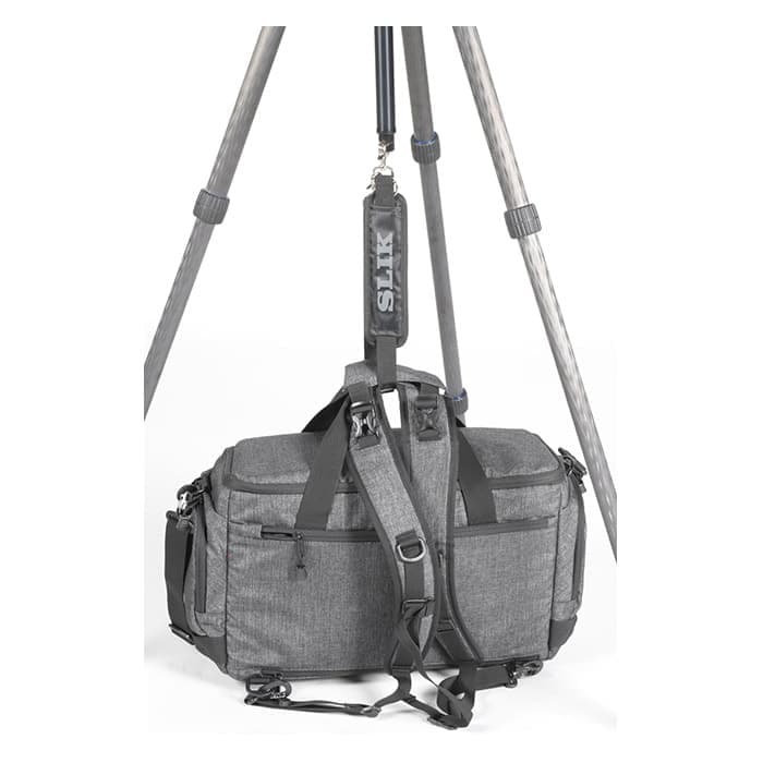 SLIK カーボン三脚 カーボンマスター 734 4段 ナットロック式 25mmパイプ径 高精度3ウェイ雲台 ショルダーストラップ付属 10