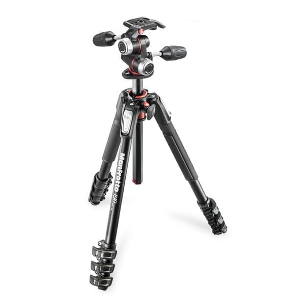 新品)Manfrotto (マンフロット) 190プロアルミニウム三脚4段 +RC2付3