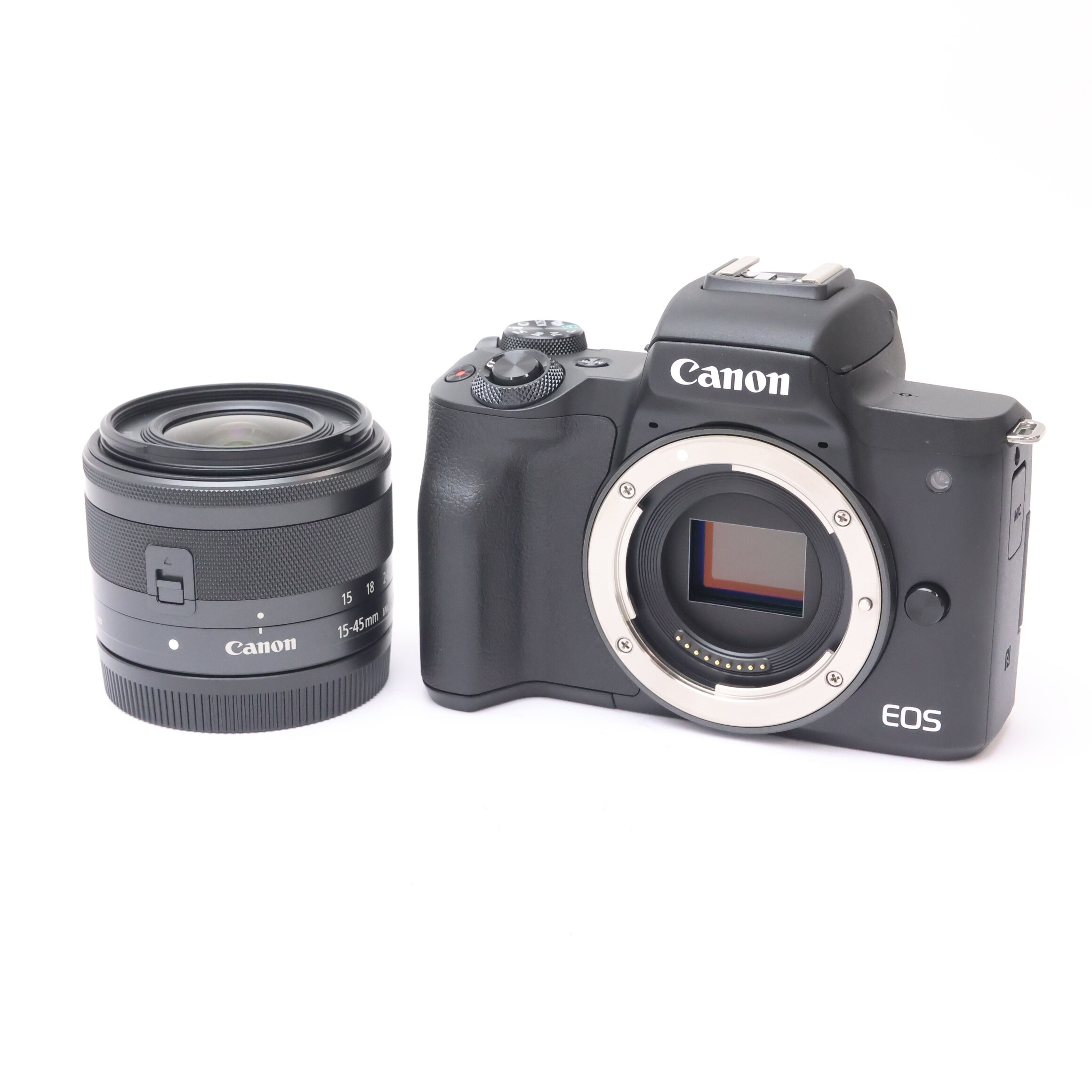 中古)Canon (キヤノン) EOS Kiss M EF-M15-45 IS STM レンズキット