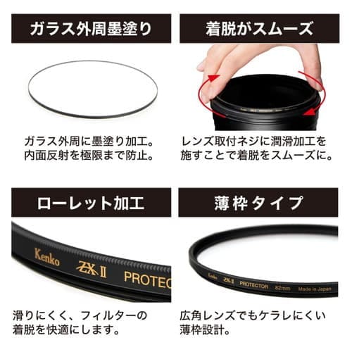 新品)Kenko (ケンコー) ZXII (ゼクロスII) プロテクター 37mm