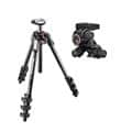 Manfrotto (マンフロット) 190プロカーボン4段三脚+410ギア付き雲台キット JP-MK190C4-410