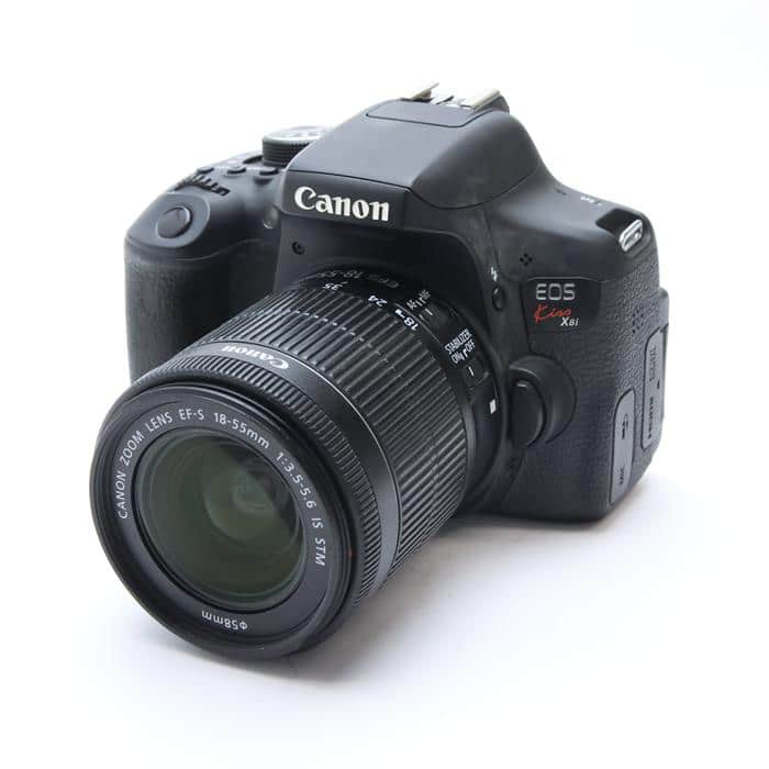 中古)Canon (キヤノン) EOS Kiss X8i EF-S18-55 IS STM レンズ