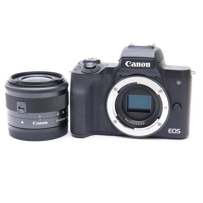 中古)Canon (キヤノン) EOS Kiss M2 EF-M15-45 IS STM レンズキット  ブラック（商品ID：3717017029326）詳細ページ デジタルカメラ、ミラーレスカメラ、交換レンズの総合サイト｜マップカメラ