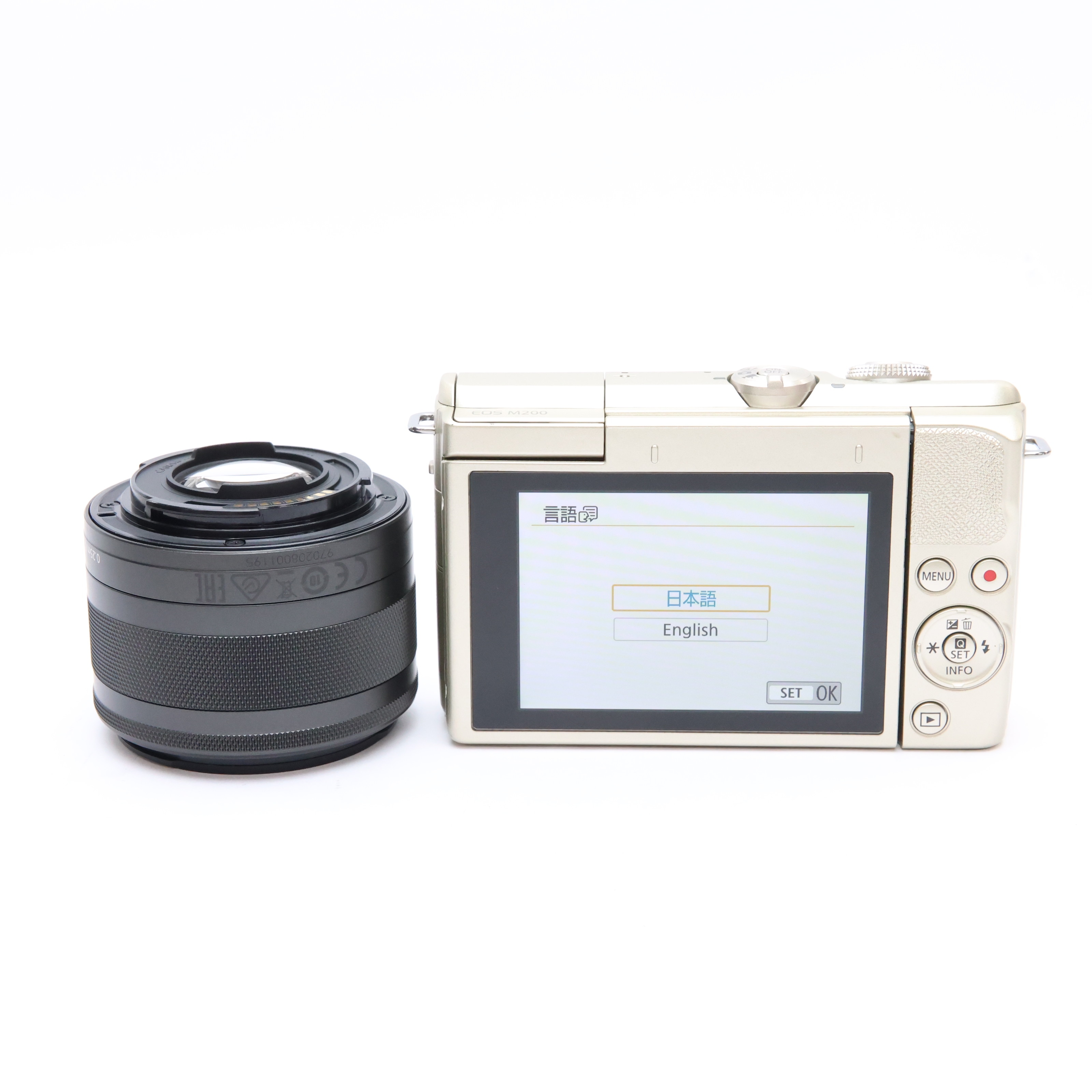 中古)Canon (キヤノン) EOS M200 EF-M15-45 IS STM レンズキット
