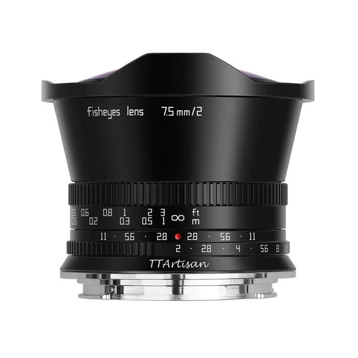 (新品)銘匠光学 (めいしょうこうがく) TTArtisan 7.5mm F2 C Fisheye (キヤノンRF/APS-C用)  ブラック（商品ID：4589457587341）詳細ページ | デジタルカメラ、ミラーレスカメラ、交換レンズの総合サイト｜マップカメラ