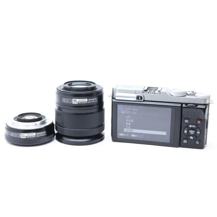 【美品】FUJIFILM X-M1 ダブルレンズキット シルバー 富士フイルム FUJIFILM X-M1 ダブルズームレンズキット