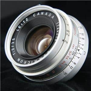 【希少】Leitz(Leica) :ライカ ミクロレンズ 中古)Leica (ライカ) ズミクロン L35mm F2 8枚玉 カナダ（商品ID